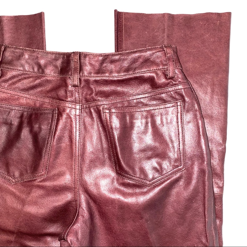 SOLD 💕Vintage Wilson’s Maxima Burgundy Leather Pants - Picture 5 of 16